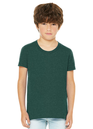 BELLA+CANVAS® Youth Heather CVC Tee BC3001YCVC - Heather Forest | Bella + Canvas
