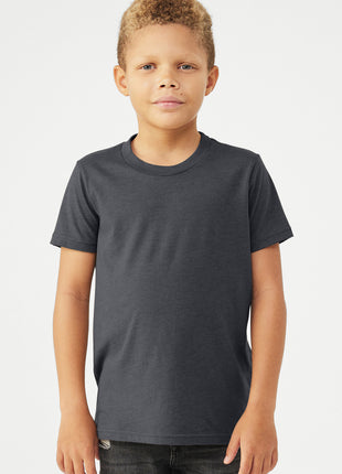 BELLA+CANVAS® Youth Heather CVC Tee BC3001YCVC - Heather Midnight Navy | Bella + Canvas