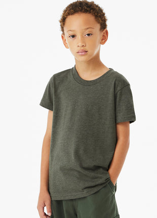 BELLA+CANVAS® Youth Heather CVC Tee BC3001YCVC - Heather Military Green | Bella + Canvas