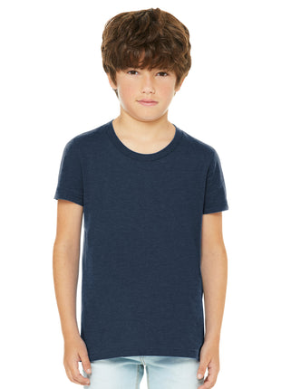 BELLA+CANVAS® Youth Heather CVC Tee BC3001YCVC - Heather Navy | Bella + Canvas