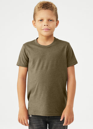 BELLA+CANVAS® Youth Heather CVC Tee BC3001YCVC - Heather Olive | Bella + Canvas