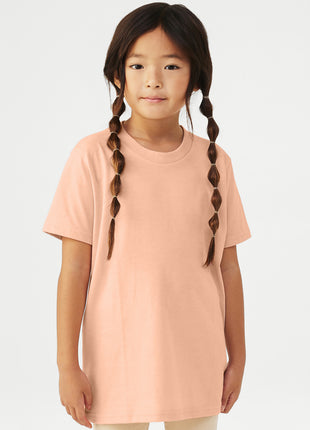 BELLA+CANVAS® Youth Heather CVC Tee BC3001YCVC - Heather Peach | Bella + Canvas