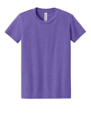 BELLA+CANVAS® Youth Heather CVC Tee BC3001YCVC - Heather Team Purple | Bella + Canvas