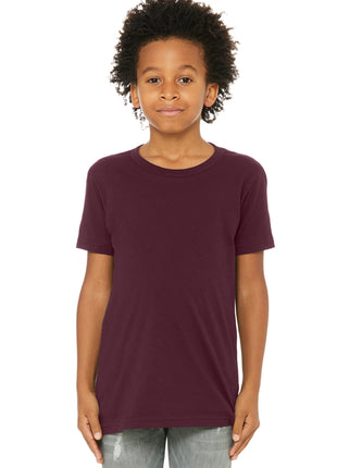BELLA+CANVAS ® Youth Jersey Short Sleeve Tee. BC3001Y - Maroon | Bella + Canvas
