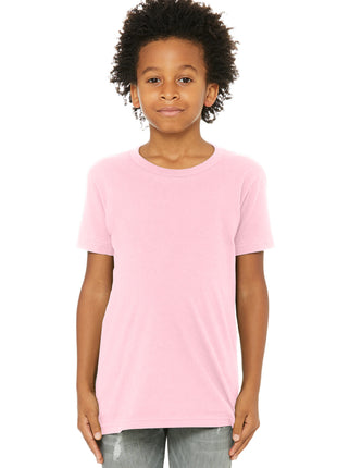 BELLA+CANVAS ® Youth Jersey Short Sleeve Tee. BC3001Y - Pink | Bella + Canvas