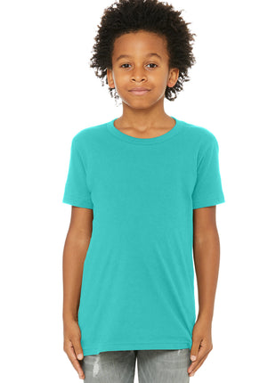 BELLA+CANVAS ® Youth Jersey Short Sleeve Tee. BC3001Y - Teal | Bella + Canvas