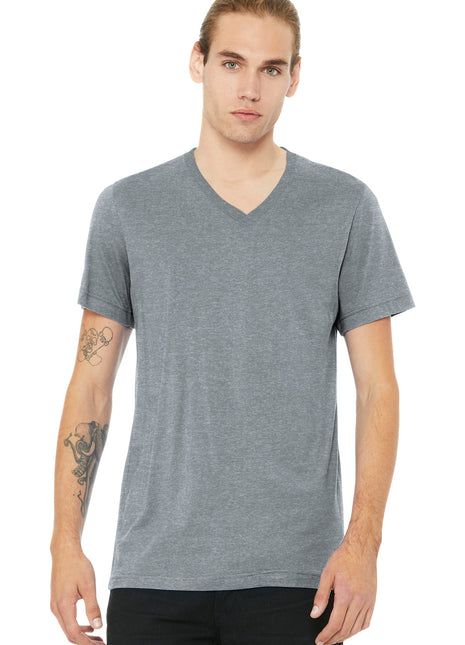 BELLA+CANVAS® Unisex Heather CVC V-Neck Tee BC3005CVC - Athletic Heather | Bella + Canvas