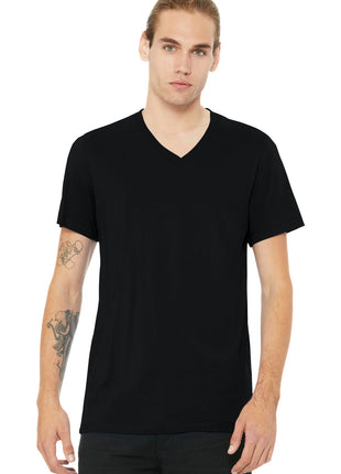 BELLA+CANVAS® Unisex Heather CVC V-Neck Tee BC3005CVC - Solid Black Blend | Bella + Canvas