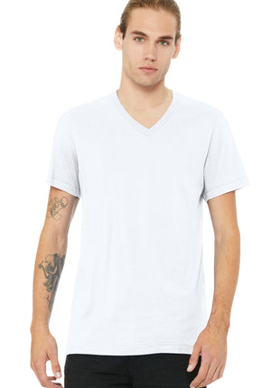 BELLA+CANVAS® Unisex Heather CVC V-Neck Tee BC3005CVC - Solid White Blend | Bella + Canvas