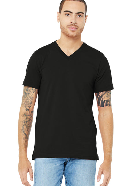 BELLA+CANVAS ® Unisex Jersey Short Sleeve V-Neck Tee. BC3005 - Black | Bella + Canvas