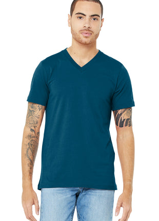 BELLA+CANVAS ® Unisex Jersey Short Sleeve V-Neck Tee. BC3005 - Deep Teal | Bella + Canvas