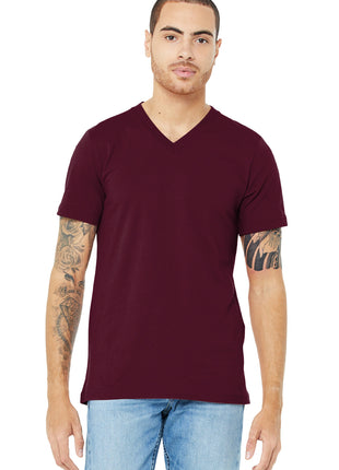 BELLA+CANVAS ® Unisex Jersey Short Sleeve V-Neck Tee. BC3005 - Maroon | Bella + Canvas