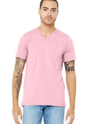 BELLA+CANVAS ® Unisex Jersey Short Sleeve V-Neck Tee. BC3005 - Pink | Bella + Canvas
