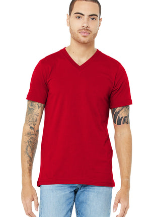 BELLA+CANVAS ® Unisex Jersey Short Sleeve V-Neck Tee. BC3005 - Red | Bella + Canvas