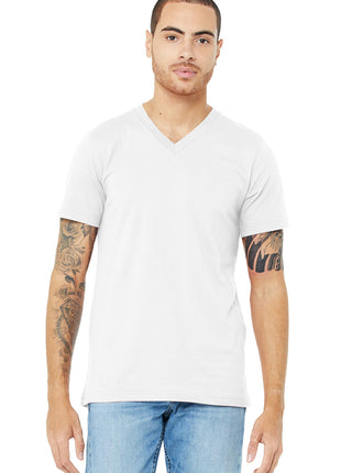 BELLA+CANVAS ® Unisex Jersey Short Sleeve V-Neck Tee. BC3005 - White | Bella + Canvas