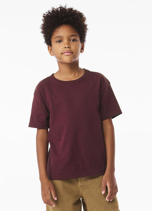 BELLA+CANVAS® Youth 6-Ounce Heavyweight Tee BC3010Y - Maroon | Bella + Canvas
