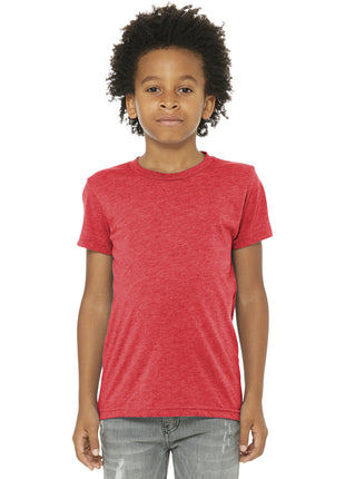 BELLA+CANVAS ® Youth Triblend Short Sleeve Tee. BC3413Y - Red Triblend | Bella + Canvas