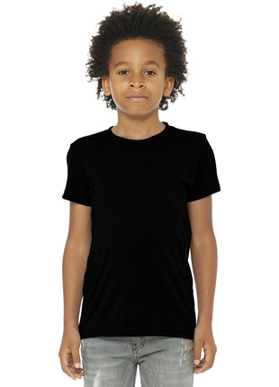 BELLA+CANVAS ® Youth Triblend Short Sleeve Tee. BC3413Y - Solid Black Triblend | Bella + Canvas