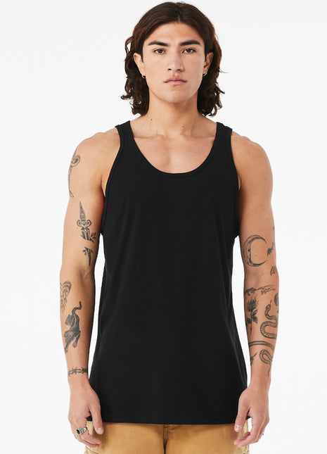 BELLA+CANVAS® Unisex Heather CVC Tank BC3480CVC - Solid Black Blend | Bella + Canvas