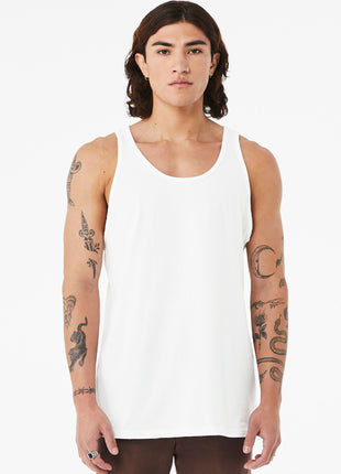 BELLA+CANVAS® Unisex Heather CVC Tank BC3480CVC - Solid White Blend | Bella + Canvas