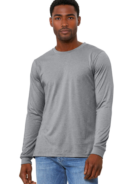 BELLA+CANVAS® Unisex Heather CVC Long Sleeve Tee BC3501CVC - Athletic Heather | Bella + Canvas