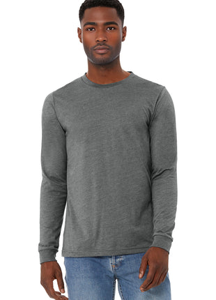 BELLA+CANVAS® Unisex Heather CVC Long Sleeve Tee BC3501CVC - Deep Heather | Bella + Canvas