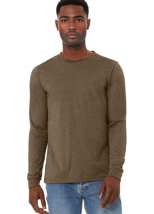 BELLA+CANVAS® Unisex Heather CVC Long Sleeve Tee BC3501CVC - Heather Brown | Bella + Canvas