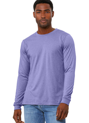 BELLA+CANVAS® Unisex Heather CVC Long Sleeve Tee BC3501CVC - Heather Dark Lavender | Bella + Canvas
