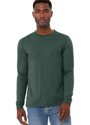 BELLA+CANVAS® Unisex Heather CVC Long Sleeve Tee BC3501CVC - Heather Forest | Bella + Canvas