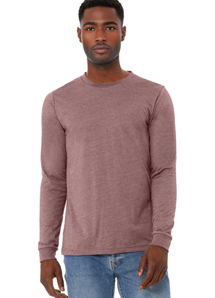 BELLA+CANVAS® Unisex Heather CVC Long Sleeve Tee BC3501CVC - Heather Mauve | Bella + Canvas