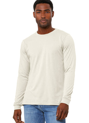 BELLA+CANVAS® Unisex Heather CVC Long Sleeve Tee BC3501CVC - Heather Natural | Bella + Canvas