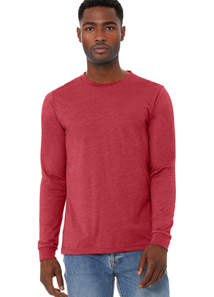 BELLA+CANVAS® Unisex Heather CVC Long Sleeve Tee BC3501CVC - Heather Red | Bella + Canvas