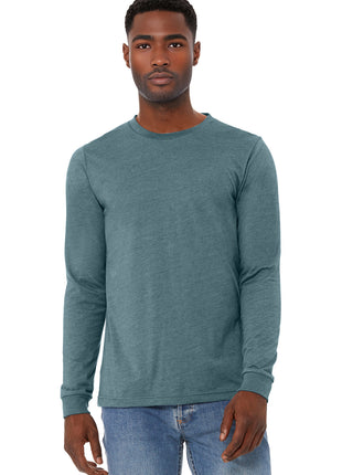 BELLA+CANVAS® Unisex Heather CVC Long Sleeve Tee BC3501CVC - Heather Slate | Bella + Canvas