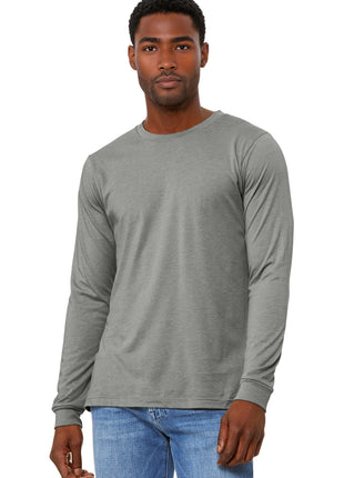 BELLA+CANVAS® Unisex Heather CVC Long Sleeve Tee BC3501CVC - Heather Stone | Bella + Canvas