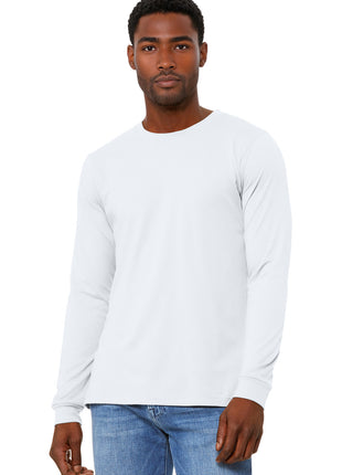BELLA+CANVAS® Unisex Heather CVC Long Sleeve Tee BC3501CVC - Solid White Blend | Bella + Canvas