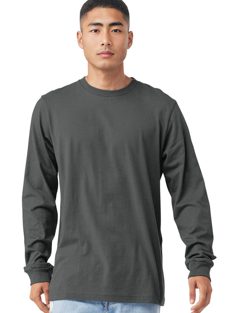BELLA+CANVAS ® Unisex Jersey Long Sleeve Tee. BC3501 - Asphalt | Bella + Canvas