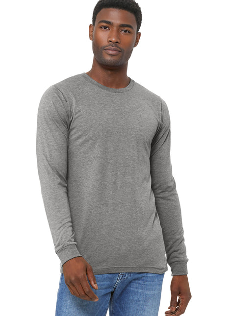 BELLA+CANVAS® Unisex Triblend Long Sleeve Tee BC3513 - Athletic Grey Triblend | Bella + Canvas