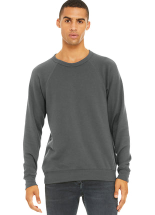 BELLA+CANVAS ® Unisex Sponge Fleece Raglan Sweatshirt. BC3901 - Asphalt | Bella + Canvas