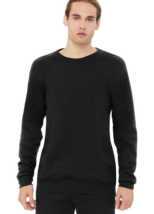 BELLA+CANVAS ® Unisex Sponge Fleece Raglan Sweatshirt. BC3901 - Black | Bella + Canvas