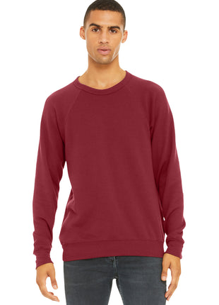 BELLA+CANVAS ® Unisex Sponge Fleece Raglan Sweatshirt. BC3901 - Cardinal | Bella + Canvas