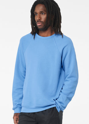 BELLA+CANVAS ® Unisex Sponge Fleece Raglan Sweatshirt. BC3901 - Carolina Blue | Bella + Canvas