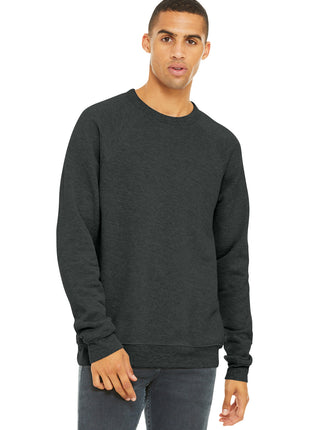 BELLA+CANVAS ® Unisex Sponge Fleece Raglan Sweatshirt. BC3901 - Dark Grey Heather | Bella + Canvas