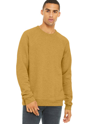BELLA+CANVAS ® Unisex Sponge Fleece Raglan Sweatshirt. BC3901 - Heather Mustard | Bella + Canvas
