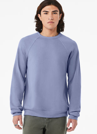 BELLA+CANVAS ® Unisex Sponge Fleece Raglan Sweatshirt. BC3901 - Lavender Blue | Bella + Canvas
