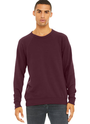 BELLA+CANVAS ® Unisex Sponge Fleece Raglan Sweatshirt. BC3901 - Maroon | Bella + Canvas