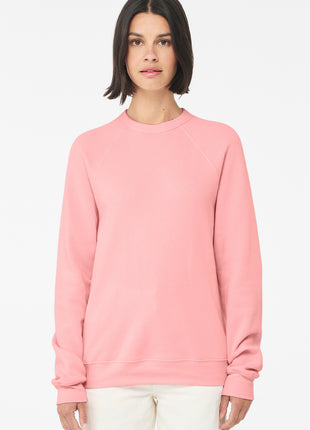 BELLA+CANVAS ® Unisex Sponge Fleece Raglan Sweatshirt. BC3901 - Pink | Bella + Canvas