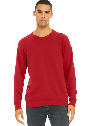 BELLA+CANVAS ® Unisex Sponge Fleece Raglan Sweatshirt. BC3901 - Red | Bella + Canvas