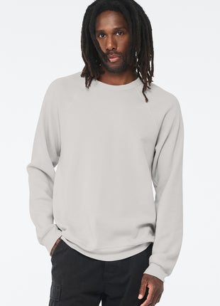 BELLA+CANVAS ® Unisex Sponge Fleece Raglan Sweatshirt. BC3901 - Silver | Bella + Canvas