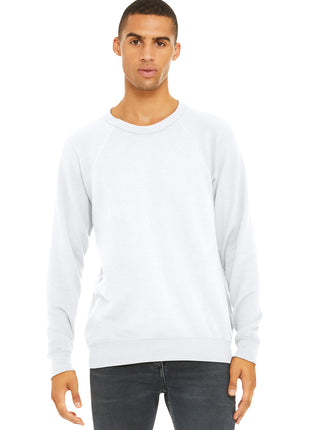 BELLA+CANVAS ® Unisex Sponge Fleece Raglan Sweatshirt. BC3901 - White | Bella + Canvas
