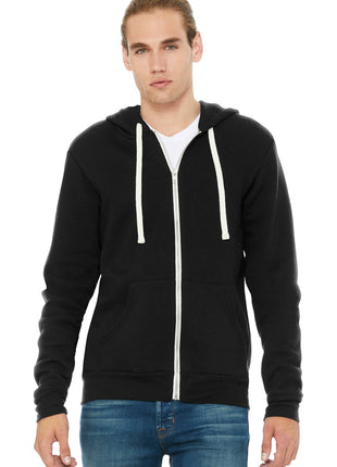 BELLA+CANVAS ® Unisex Triblend Sponge Fleece Full-Zip Hoodie. BC3909 - Solid Black Triblend | Bella + Canvas